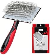 Histotree Red Black Pet Large Slicker Brush for Dogs&Cats 7.32in/18.6cm | 25mm 135° Angled Stainl...