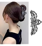 Halloween Hair Claw Clips for Women, Cute Spider Shaped Large Gothic Hair Clips Alloy Metal Black...