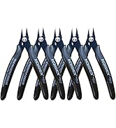 Flush Cut Pliers, 5 Pack, 5 Inch Small Wire Cutters, BOOSDEN 170 Wire Cutters Flush Cutter Pliers...