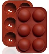 Haakong 6 Cavity Silicone Molds Set of 2 for Silicone Pan Baking Supplies for Cake Decorating Cho...