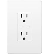 Smart WiFi in-Wall Outlet Switch 2 Individually Outlets Works with Timer Function Compatible with...