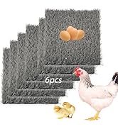 MUYG 6PCS Chicken Nesting Box Pads Washable,Artificial Grass for Chicken Coop Reusable Hen Egg La...