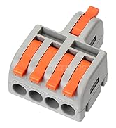 GKEEMARS 10Pcs Mini Electrical Wire Connectors, DIY Splicing into 4/6/8/9/10 Way Butt Terminal Bl...