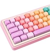 GEKUCAP Cute PBT Keycaps 126 Keys MOA Profile Custom Keycaps Dye Sublimation Rainbow Candy Keycap...
