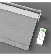 Cadigan Motorized Roller Blinds with Remote Control Smart 100% Blackout Window Blinds Automatic R...