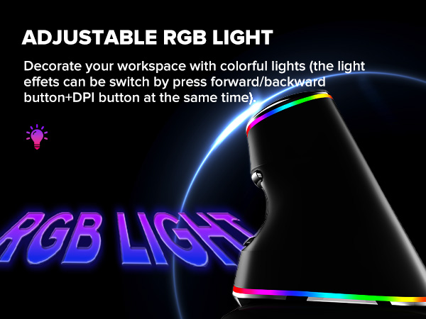 RGB ergonomic mouse