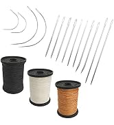 Set of 17 Heavy Duty Household Hand Needles and Extra Strong Upholstery Thread, SourceTon 7 Style...
