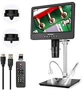 JOYALENS JL249MS 3 Lens 10.1 inch HDMI Digital Microscope 2000X, Soldering Microscope Camera with...