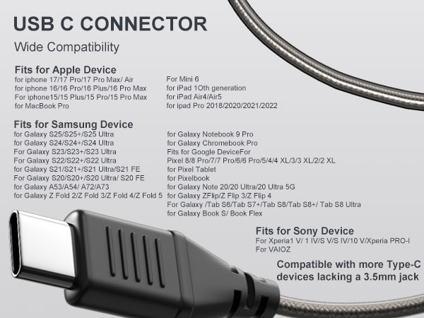 headphones wired usb c