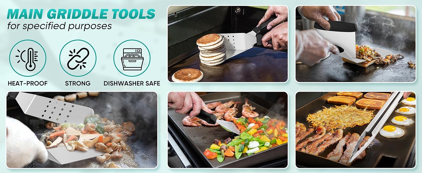 More different metalgriddle spatulas have specified grilling purposes when cooking meats and veggies