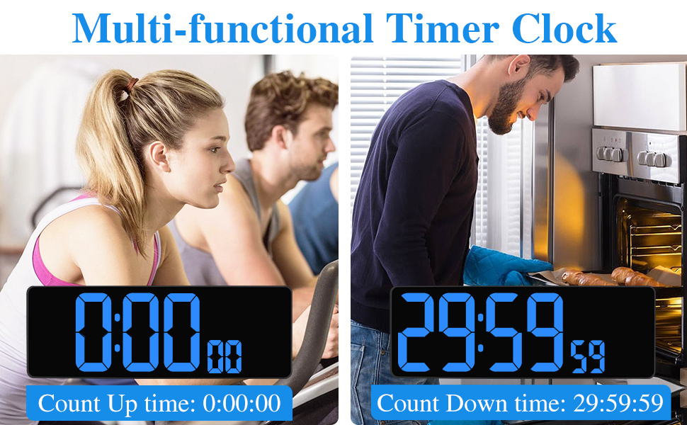 digital wall clock large display