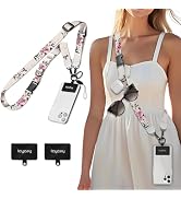 Icycay Phone Lanyard Crossbody, Bloom Floral Cell Phone Strap for Around The Neck Adjustable, Flo...