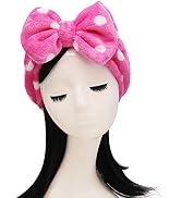 Shintop Sweet Super Soft Caroset Polka Dots Wash Cosmetic Headband Hairlace (Rose Polka dots)