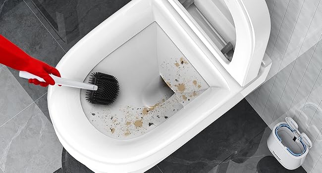 MR.SIGA Wall Mounted Toilet Brush for Toilet Cleaning White