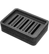 MoKo Soap Dish, Dual-Layer Resin Bar Soap Tray Container Box Case Holder with Detachable Slotted ...