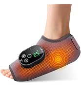 WoloyHeatie Cordless Foot Massager for Neuropathy, 3000mAh Rechargeable Ankle Heating Pad with Ma...