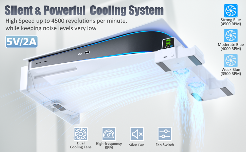 ps5 cooling station horizontal