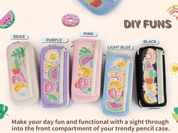 pencil case for girls boy pencil case kids pouch large big capacity Dinosaur art soft marker kids