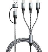 UZAHSK 5 in 1 Multi Charging Cable,1Pack 4Ft USB A/C Multi Charger Cable to Lightning/Type C/Micr...