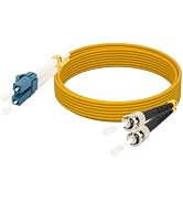 Hamadap LC to ST Fiber Patch Cable, OS1 Single Mode 9/125µm Duplex Patch Cable Fiber Jumper SM Op...