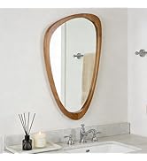 Irregular Wall Mirror Asymmetrical Bathroom Mirror, 19 x 30 Inch Wall Mounted Decorative Mirror w...