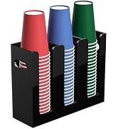 BOSSCASA Disposable Coffee Cup Dispenser with Handles, Countertop or Wall Mount Hot/Cold Drink Cu...