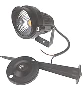 QUANS 6 Pack 5W Cool White 12V 24V DC AC Low Voltage Outdoor Landscape Spotlight LED Light, Wall ...
