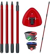 DLAIMI Mop Handle Replacement for Ocedar, 4 Section 30" to 58" Extendable Length Mop Handle for O...