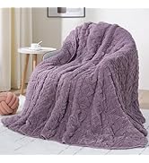 Drewin 15 lbs Weighted Blanket Queen Size, 60 x 80 inches, Dual Sided Soft Fuzzy Jacquard Sherpa ...