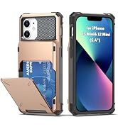 AFGHOA for iPhone 13 Mini Wallet Case,5 Credit Card Holder Case for 12 Mini | 5.4 inch,Flip Cover...