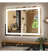 GLSLAND 26"x38" LED Lighted Bathroom Mirror Dimmable Wall Mirrors with Anti-Fog LED Bathroom Mirr...