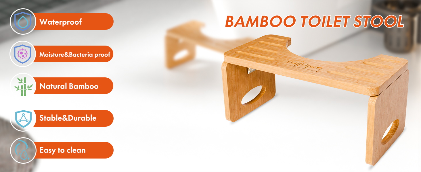 Bamboo Potty Stool for Adults