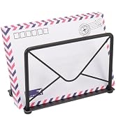 Jeasor Modern Mail Holder for Home Office, Metal Letter Organizer Sorter for Desk, Cutout Mail En...