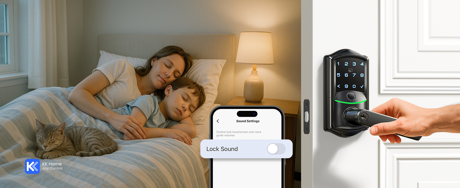 keypad door lock with handle