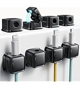 Cord Organizer Holder, 8 Pack Magnetic Desk Cable Clips Management, Hide Phone Charging Cable Kee...