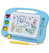 SGILE Magnetic Drawing Board for Kids, Colorful Erasable Doodle Board with Magnet Pen, Painting S...