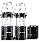 SSAV LED Camping Lantern, Emergency Lanterns for Power Outages & Hurricane Preparedness, Collapsi...