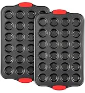 Tiawudi Mini Muffin Pan, 24 Cavity Cupcake Pan, Nonstick Baking Pan, Heavy Duty Small Muffin Tin ...