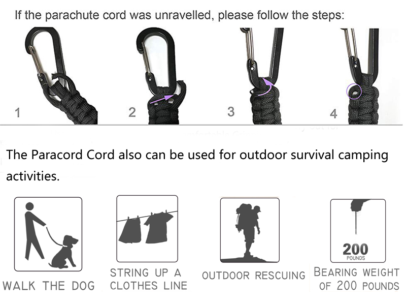 paracord keychain hook