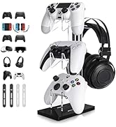 MOKUYOBY 3 Tier Controller and Headset Stand for PS4 PS5 Xbox ONE Switch, Acrylic Gaming Controll...