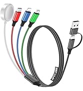 Travel Essentials,Multi Charging Cable for Apple Watch Charger/iPhone Charger/Samsung Charger,Typ...