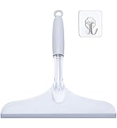 Shower Squeegee for Bathroom Shower Glass Doors, 10'' Rubber Window Cleaner Squeegee, Clear Plast...