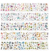 Colorful pattern featuring multiple small cartoon-style character illustrations arranged in rows, appears to be a repeating decorative design.