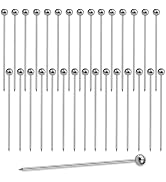 30 Pcs Cocktail Picks, AIMEIKI Reusable Skewer Sticks Metal Cocktail Picks Stainless Steel Garnis...