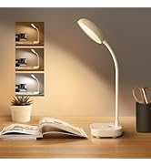 hepan block Rechargeable Desk lamp Battery Powered,3 Light Colors,Warm,Eye Protection Light,10 Ad...
