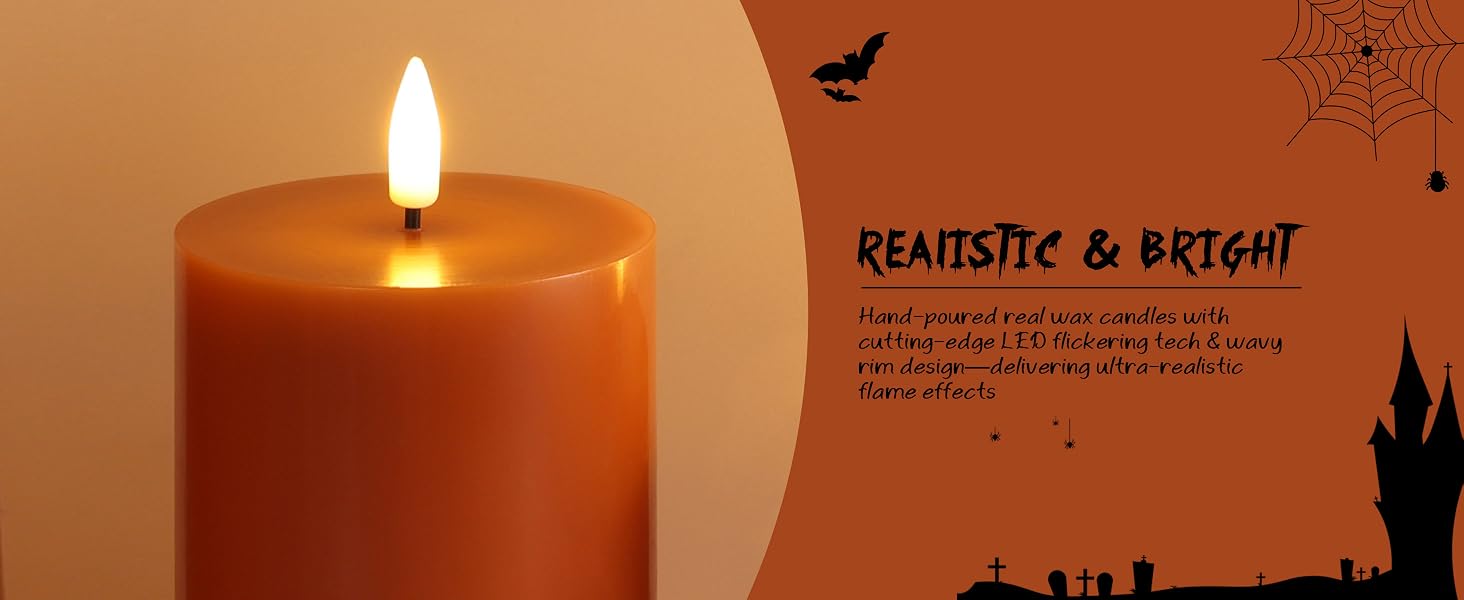flameless pillar candles