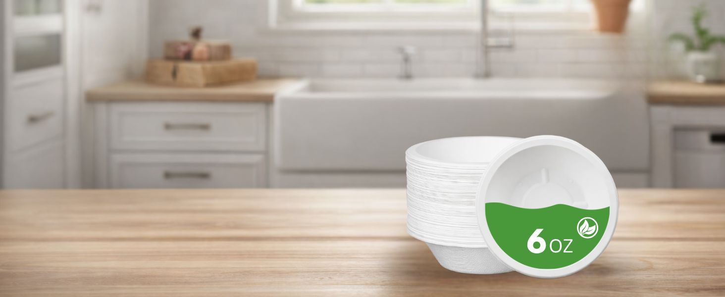 6OZ bagasse bowls