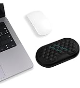 Arisase Mouse Rest Wrist Pad with Massage Dot for Mouse Ergonomic Soft PU Leather Memory Foam Wri...