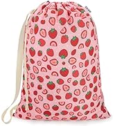Canvas Laundry Bag with shoulder Strap 24" x 29", Large Drawstring Dirty Clothes Bag Washable Lau...