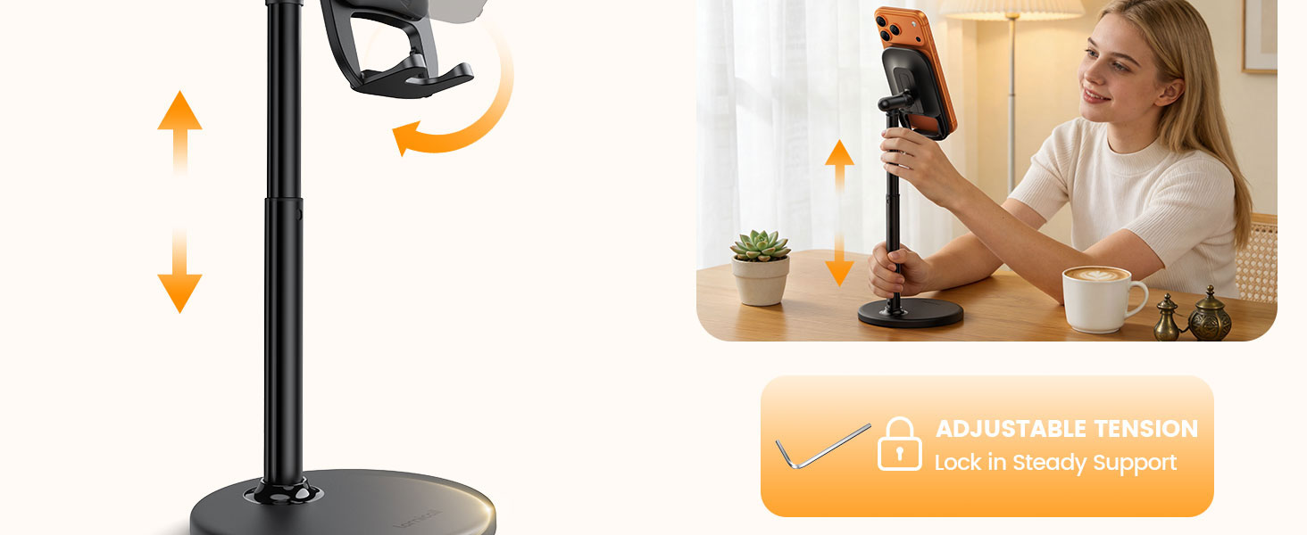 vertical phone stand cell phone stand holder for desk iphone 17 16 15 14 13 pro max air video